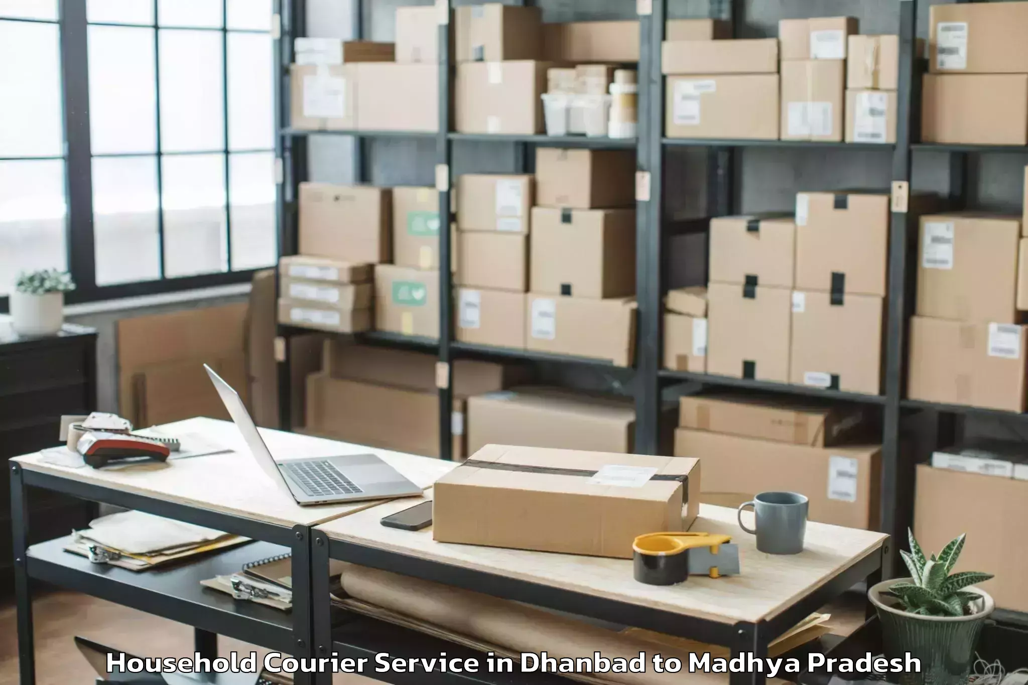 Book Your Dhanbad to Alot Household Courier Today